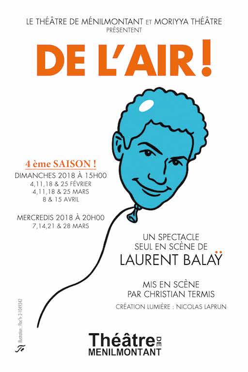 Laurent Balaÿ dans De l’Air ! au Théâtre de Ménilmontant.