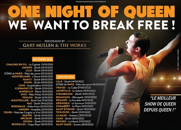 One Night of Queen, en tournée française en janvier 2022